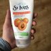 A facial scrub bottle for a St Ives apricot facial scrub review